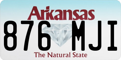AR license plate 876MJI