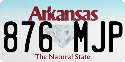 AR license plate 876MJP