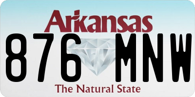 AR license plate 876MNW