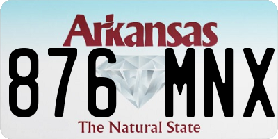 AR license plate 876MNX