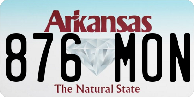 AR license plate 876MON