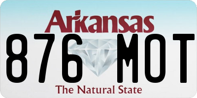 AR license plate 876MOT