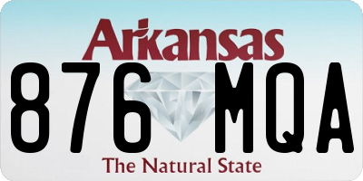 AR license plate 876MQA