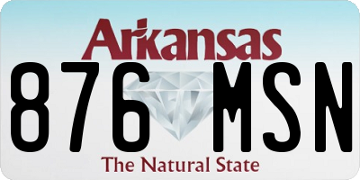 AR license plate 876MSN