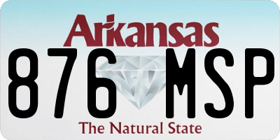 AR license plate 876MSP