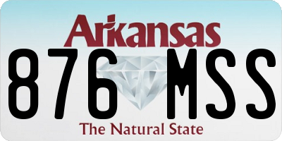 AR license plate 876MSS