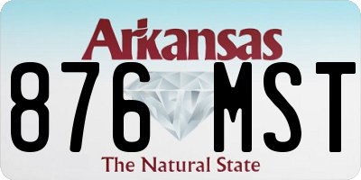 AR license plate 876MST