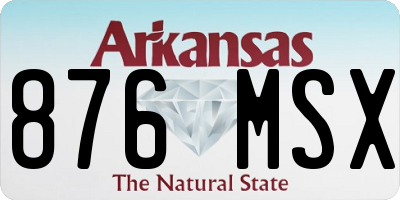 AR license plate 876MSX