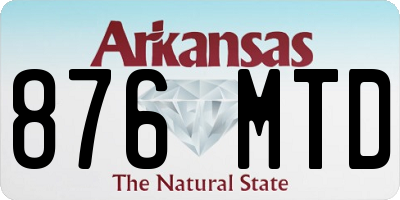 AR license plate 876MTD