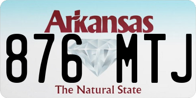 AR license plate 876MTJ
