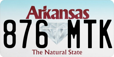 AR license plate 876MTK