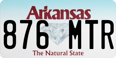 AR license plate 876MTR