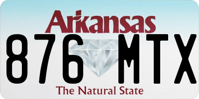 AR license plate 876MTX