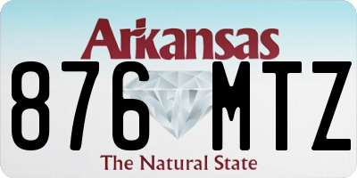 AR license plate 876MTZ