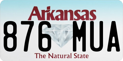 AR license plate 876MUA