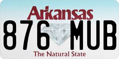 AR license plate 876MUB