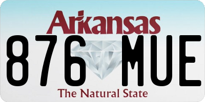 AR license plate 876MUE