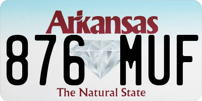 AR license plate 876MUF
