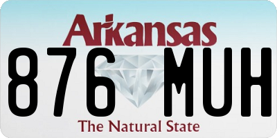 AR license plate 876MUH