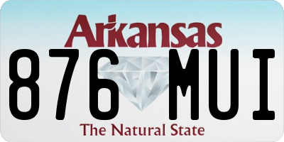 AR license plate 876MUI