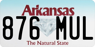 AR license plate 876MUL