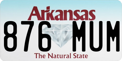 AR license plate 876MUM