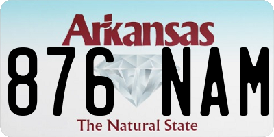 AR license plate 876NAM