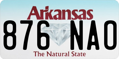 AR license plate 876NAO