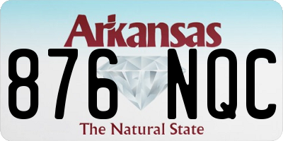 AR license plate 876NQC