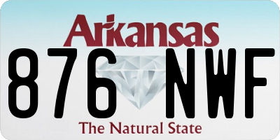 AR license plate 876NWF