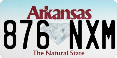 AR license plate 876NXM