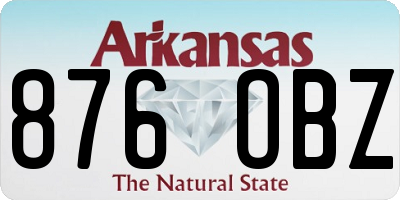 AR license plate 876OBZ