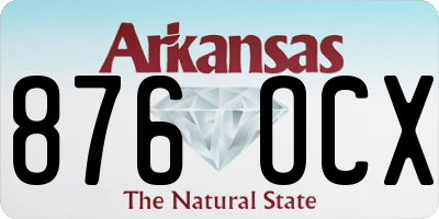 AR license plate 876OCX