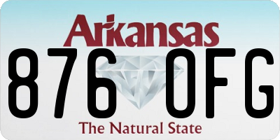 AR license plate 876OFG