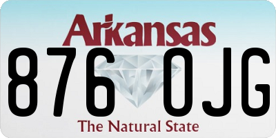 AR license plate 876OJG