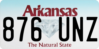 AR license plate 876UNZ