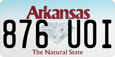 AR license plate 876UOI