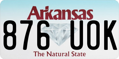 AR license plate 876UOK