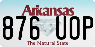 AR license plate 876UOP