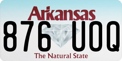 AR license plate 876UOQ