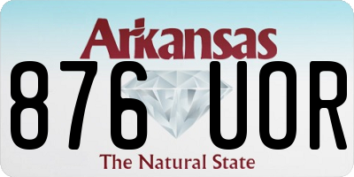 AR license plate 876UOR