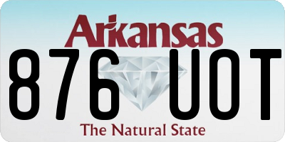 AR license plate 876UOT