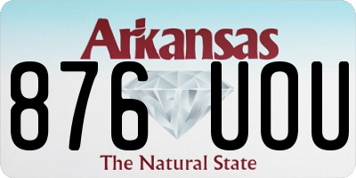 AR license plate 876UOU