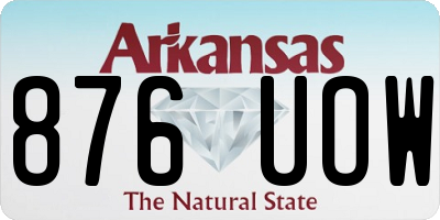 AR license plate 876UOW