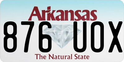 AR license plate 876UOX