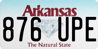 AR license plate 876UPE