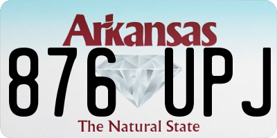 AR license plate 876UPJ