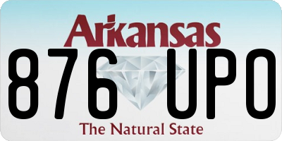 AR license plate 876UPO