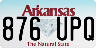 AR license plate 876UPQ