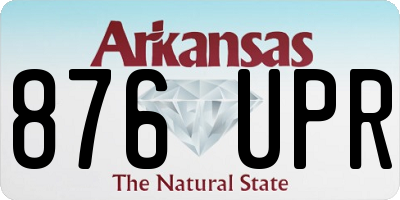 AR license plate 876UPR